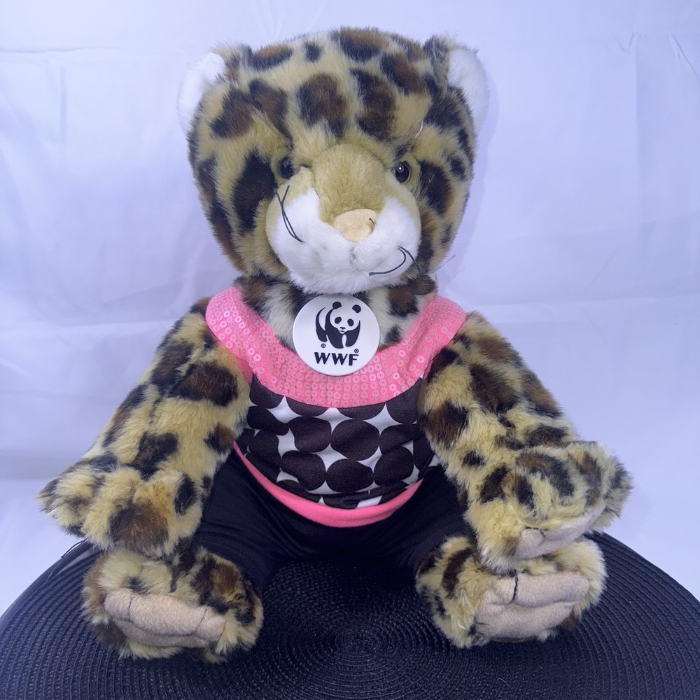 Build-A-Bear Workshop WWF World Wildlife Fund Leopard Plush Toy Justice Clothes